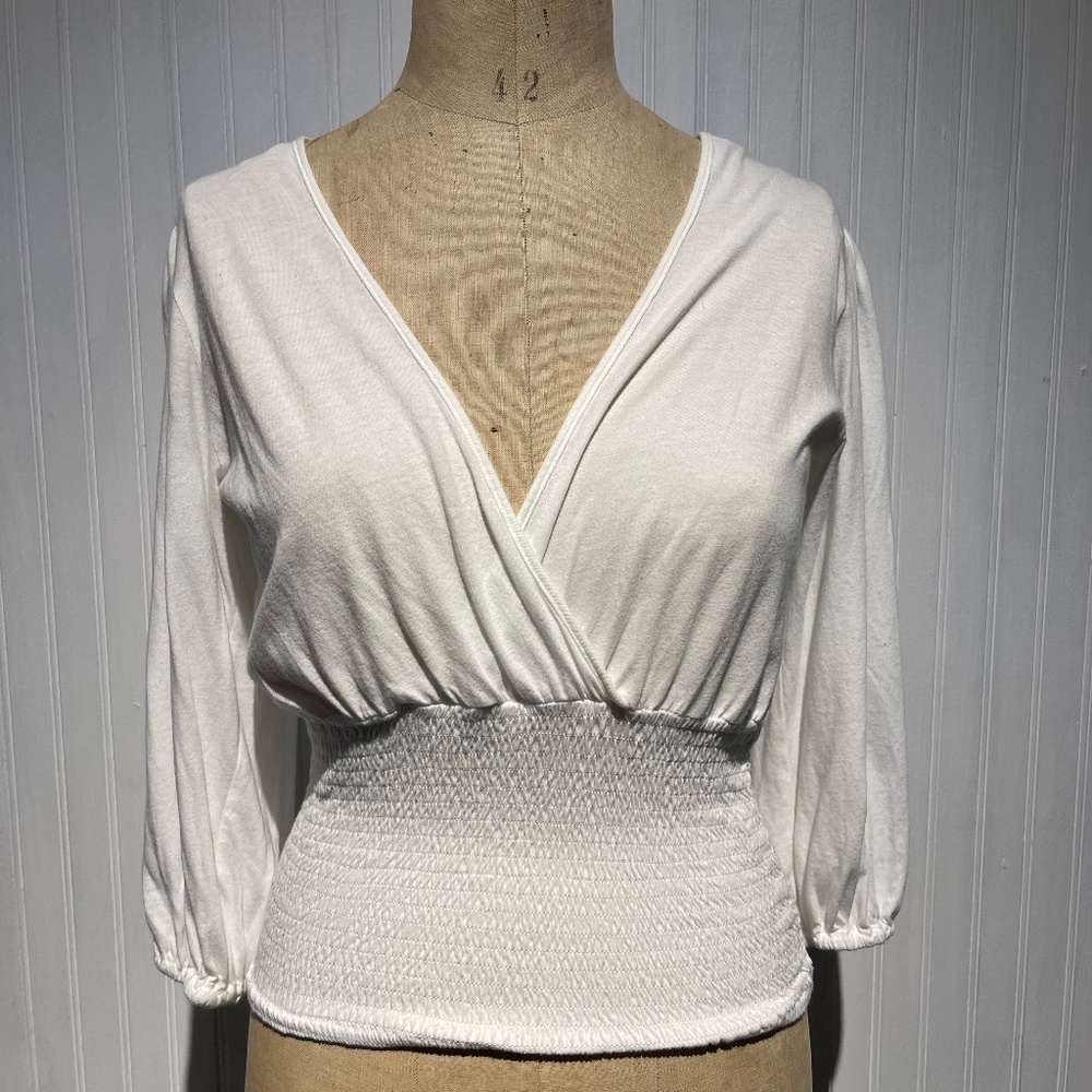 Smocked Cropped Tee